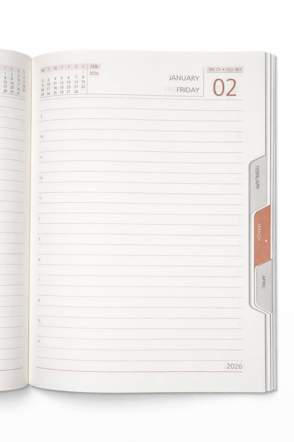 Castleore Inner Peace Printed coloured PU Foam Padded Leather Cover A5 Size 8.3 inch x 6 inch Premium Paper Quality Executive New Year Diary 2026 Daily Monthly Planner with Dates (Inner Peace black 2026)