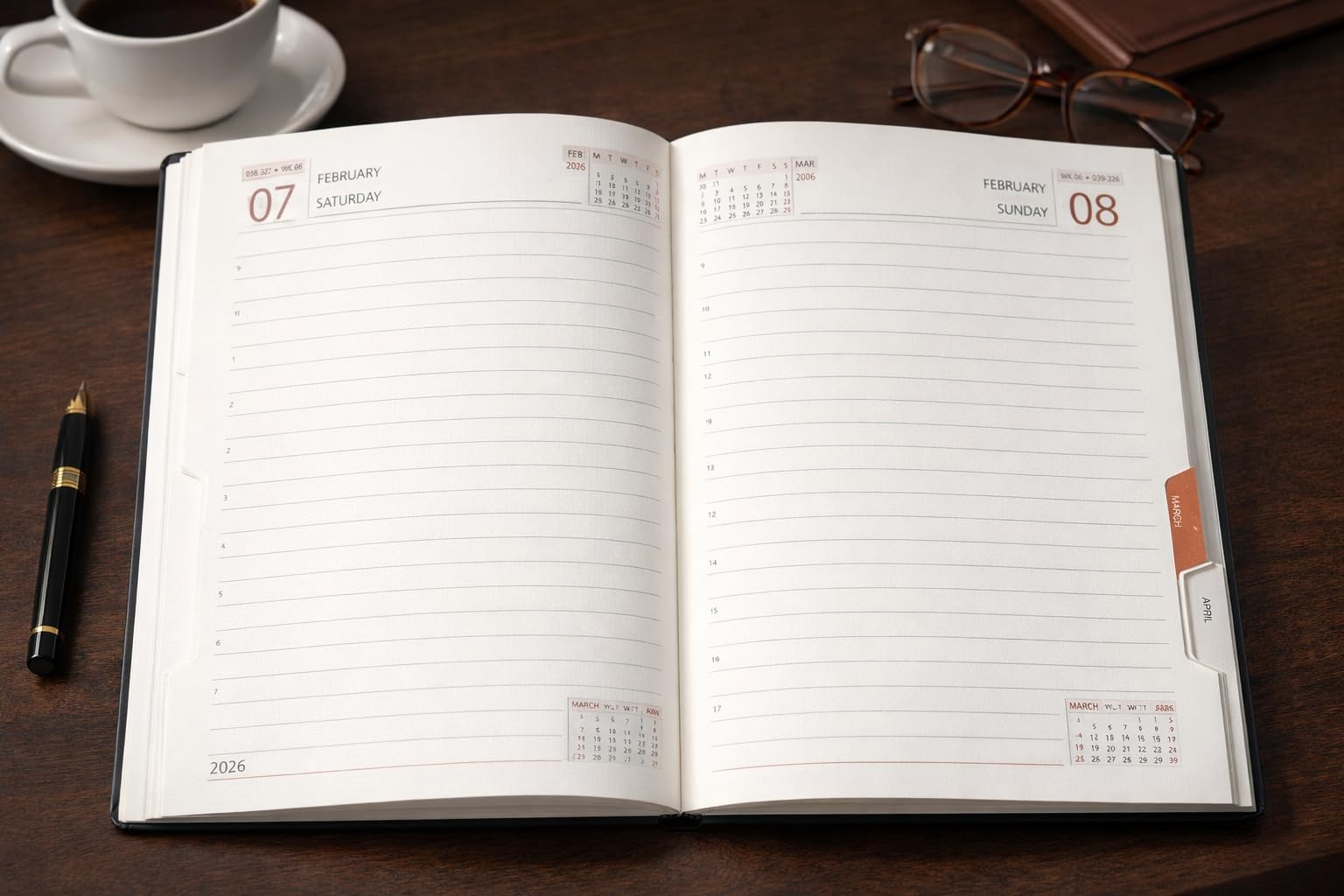 Castleore Think Positive Printed coloured PU Foam Padded Leather Cover A5 Size 8.3 inch x 6 inch Premium Paper Quality 365 Pages Full Page Per Day Executive New Year Diary 2026 Daily Monthly Planner with Dates (Think Black 2026)